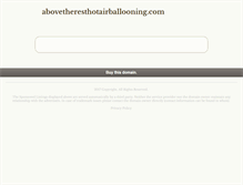 Tablet Screenshot of abovetheresthotairballooning.com